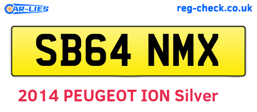 SB64NMX are the vehicle registration plates.
