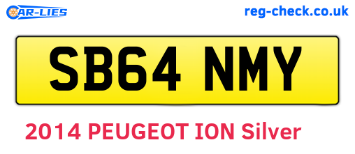 SB64NMY are the vehicle registration plates.