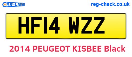 HF14WZZ are the vehicle registration plates.