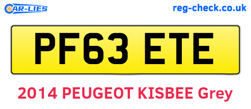 PF63ETE are the vehicle registration plates.