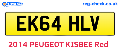 EK64HLV are the vehicle registration plates.