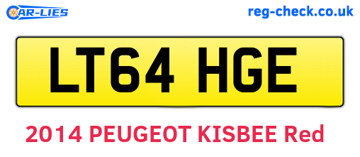 LT64HGE are the vehicle registration plates.