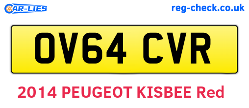 OV64CVR are the vehicle registration plates.