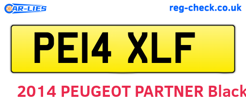 PE14XLF are the vehicle registration plates.