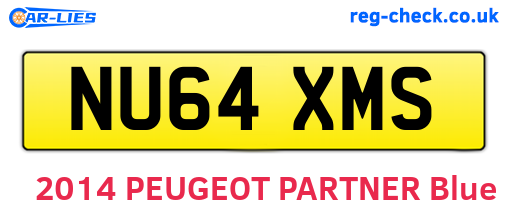 NU64XMS are the vehicle registration plates.