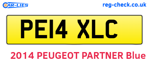 PE14XLC are the vehicle registration plates.