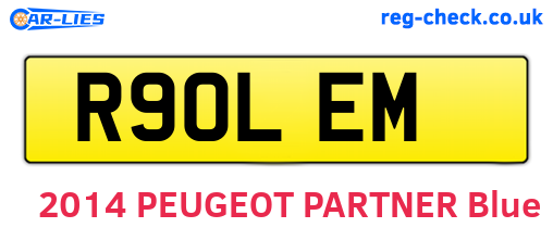 R90LEM are the vehicle registration plates.
