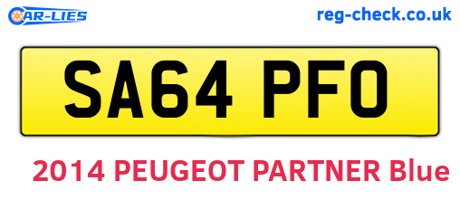 SA64PFO are the vehicle registration plates.