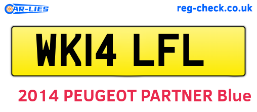 WK14LFL are the vehicle registration plates.