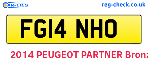 FG14NHO are the vehicle registration plates.