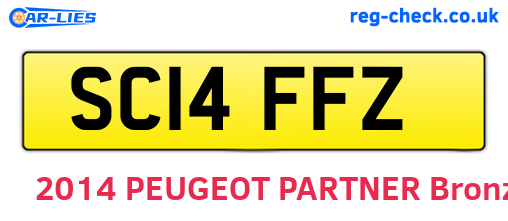 SC14FFZ are the vehicle registration plates.