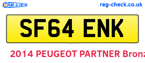 SF64ENK are the vehicle registration plates.