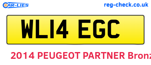 WL14EGC are the vehicle registration plates.