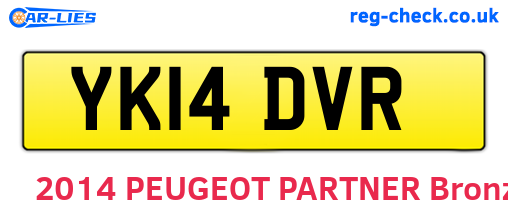 YK14DVR are the vehicle registration plates.