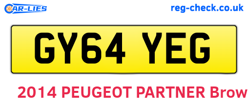 GY64YEG are the vehicle registration plates.
