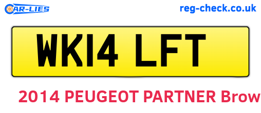 WK14LFT are the vehicle registration plates.