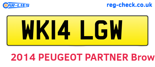 WK14LGW are the vehicle registration plates.