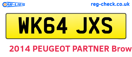 WK64JXS are the vehicle registration plates.