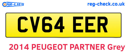 CV64EER are the vehicle registration plates.