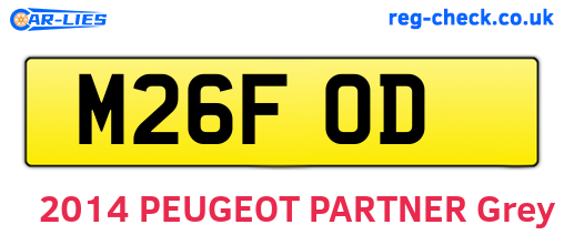 M26FOD are the vehicle registration plates.