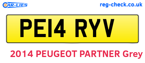 PE14RYV are the vehicle registration plates.