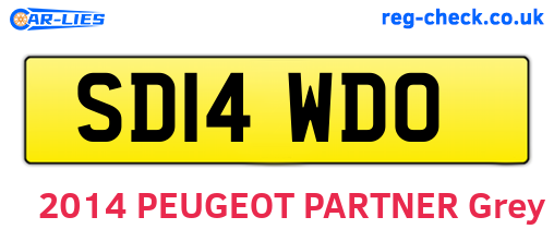 SD14WDO are the vehicle registration plates.