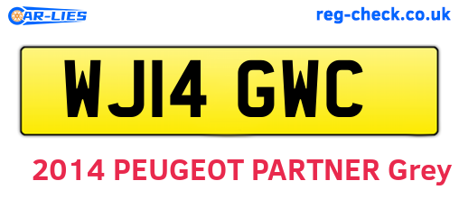WJ14GWC are the vehicle registration plates.