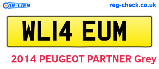 WL14EUM are the vehicle registration plates.