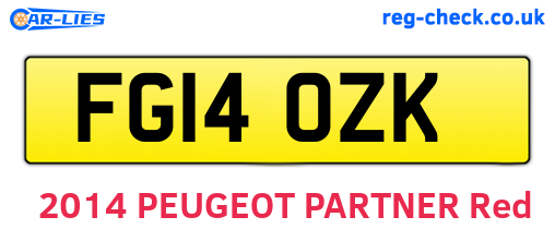 FG14OZK are the vehicle registration plates.