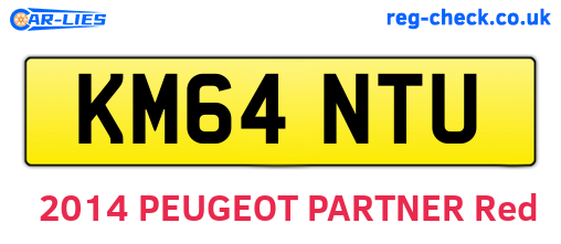 KM64NTU are the vehicle registration plates.