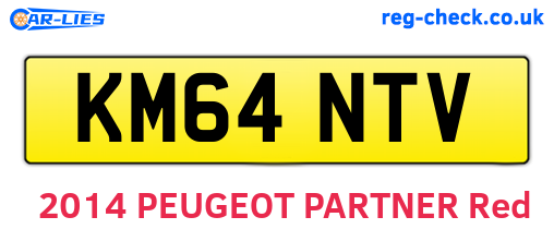 KM64NTV are the vehicle registration plates.