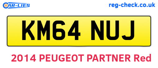 KM64NUJ are the vehicle registration plates.