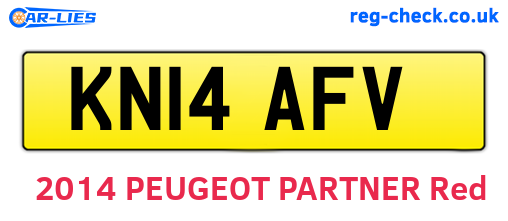 KN14AFV are the vehicle registration plates.
