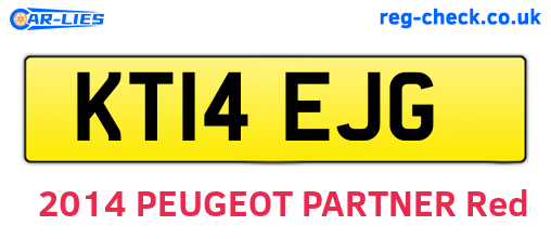 KT14EJG are the vehicle registration plates.