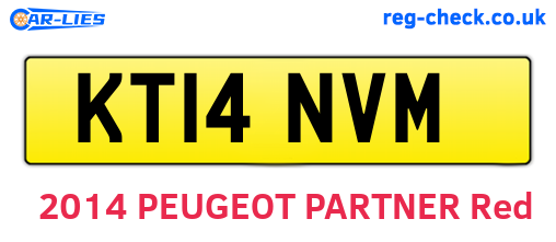 KT14NVM are the vehicle registration plates.
