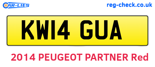KW14GUA are the vehicle registration plates.