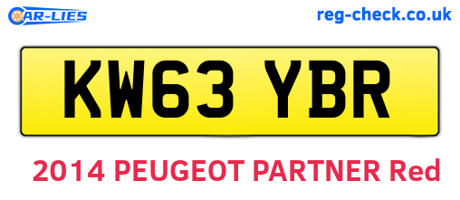 KW63YBR are the vehicle registration plates.