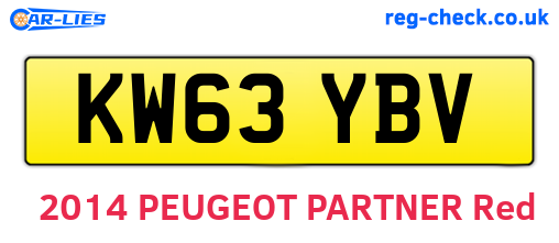 KW63YBV are the vehicle registration plates.
