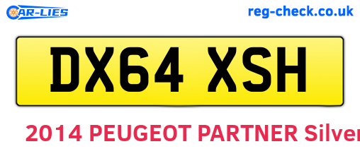 DX64XSH are the vehicle registration plates.
