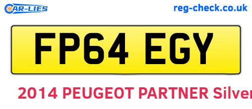 FP64EGY are the vehicle registration plates.