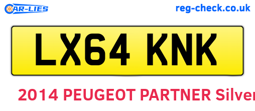 LX64KNK are the vehicle registration plates.