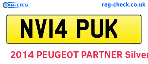 NV14PUK are the vehicle registration plates.