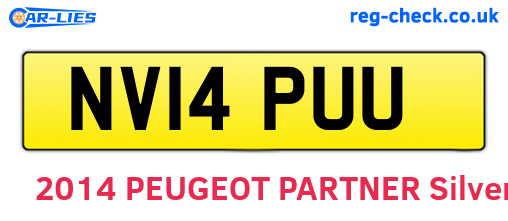 NV14PUU are the vehicle registration plates.