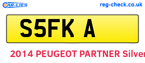 S5FKA are the vehicle registration plates.