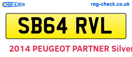 SB64RVL are the vehicle registration plates.