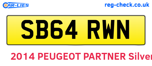 SB64RWN are the vehicle registration plates.
