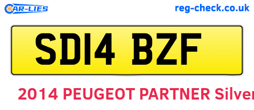 SD14BZF are the vehicle registration plates.