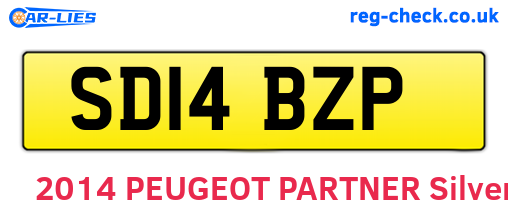 SD14BZP are the vehicle registration plates.