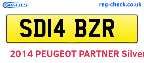 SD14BZR are the vehicle registration plates.