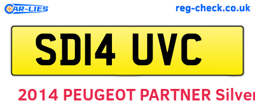 SD14UVC are the vehicle registration plates.